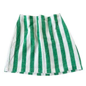 Striped green mini skirt